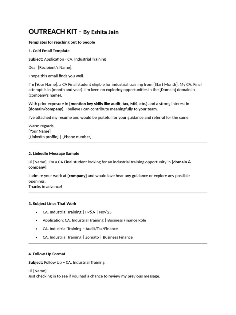Outreach Kit | PDF
