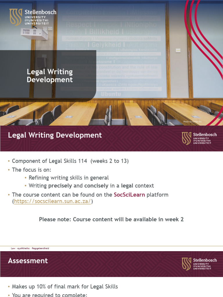 Legal Writing Development (LS 114) 2026 | PDF