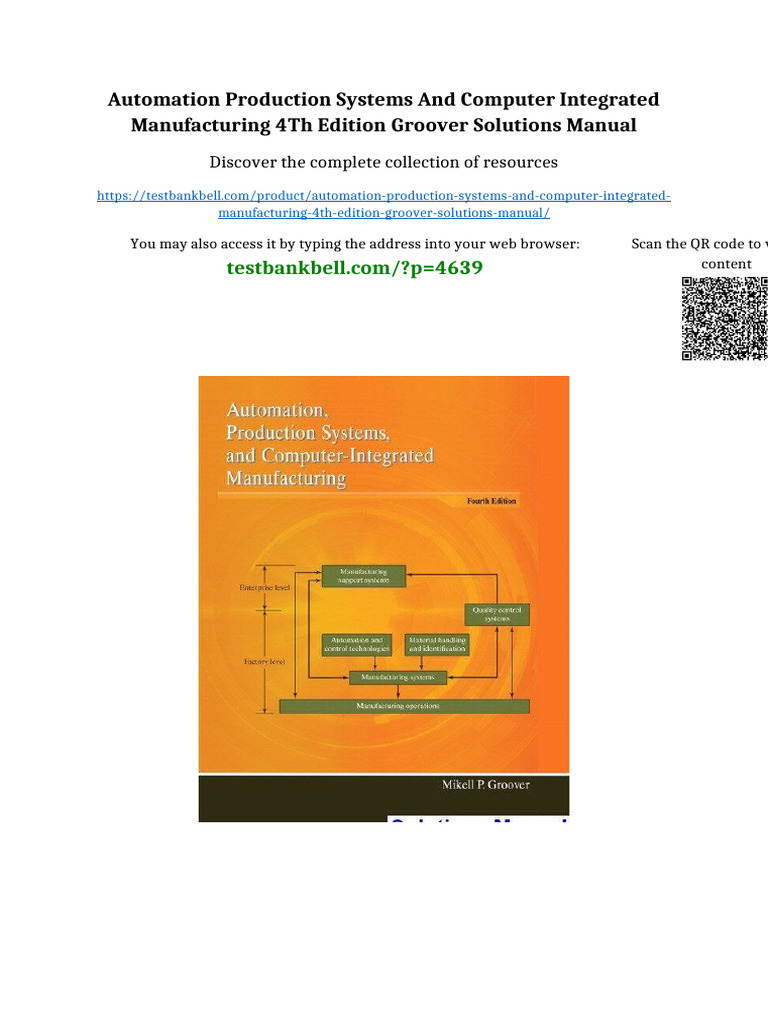 Automation Production Systems and Computer Integrated Manufacturing 4th ...