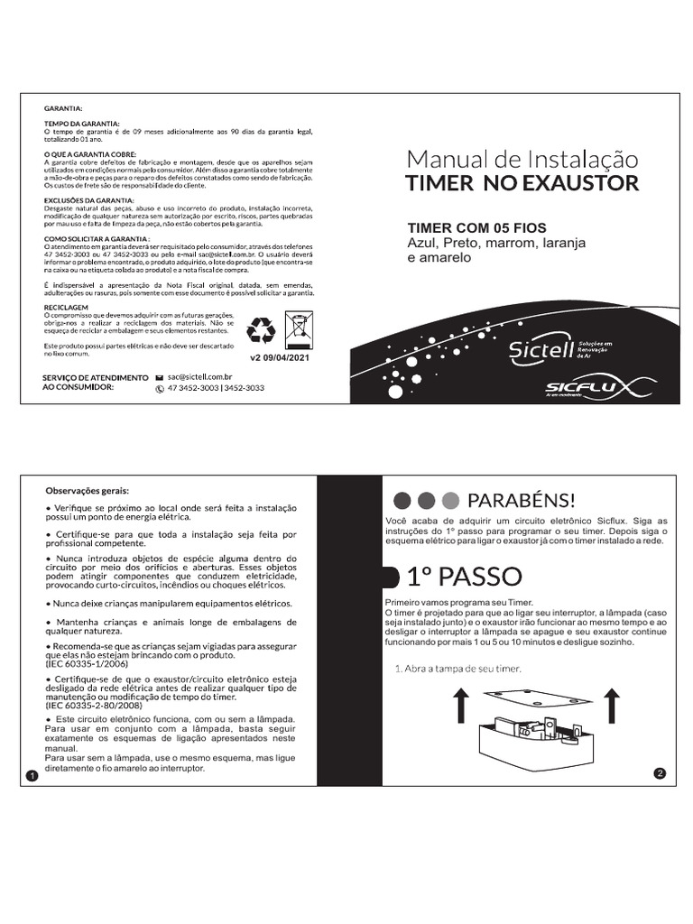 Manual Timer 5 Fiosreduzido | PDF