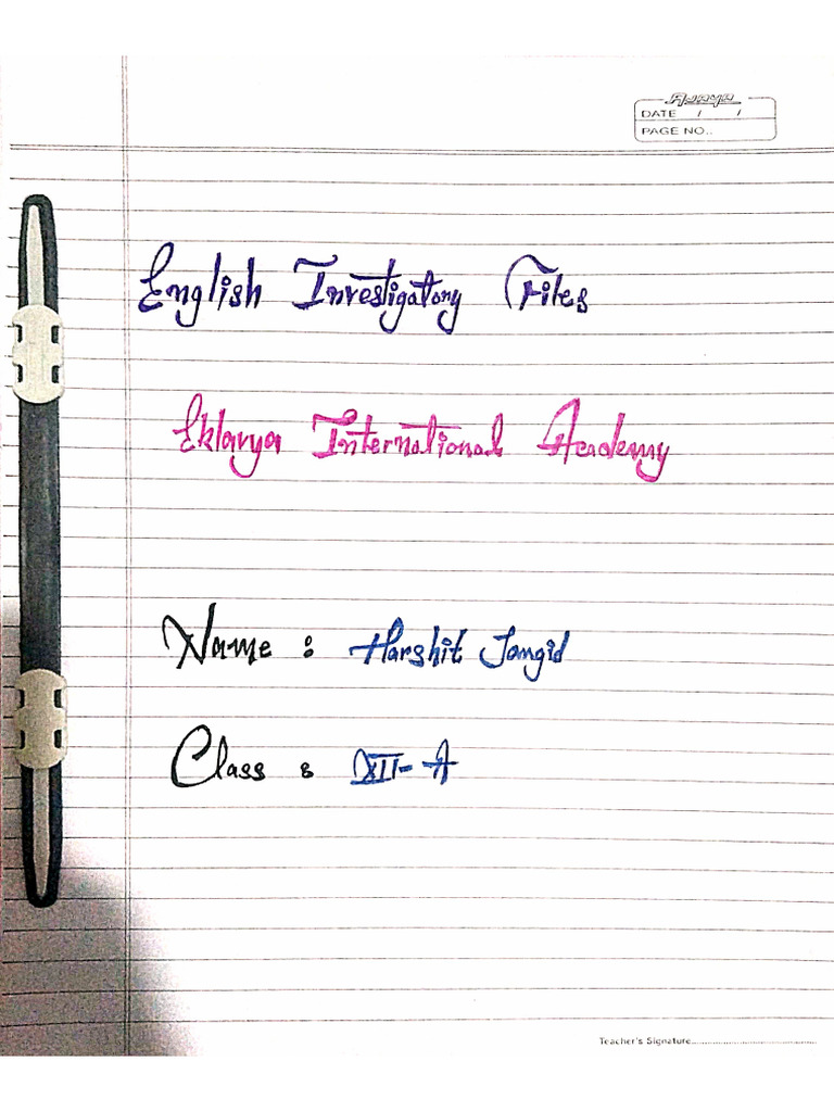 English Investigatory File | PDF