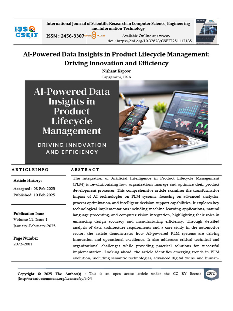 AI-Powered Data Insights in Product Lifecycle Mana | PDF | Product ...