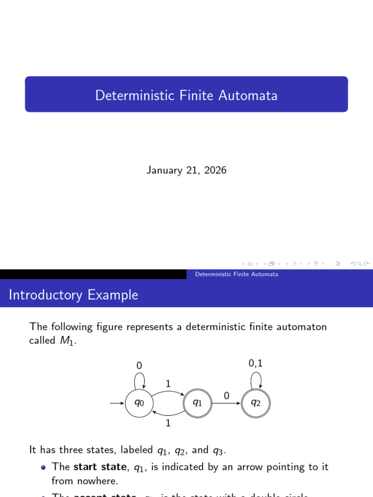 Deterministic Finite Automata | PDF | Automata Theory | Models Of ...