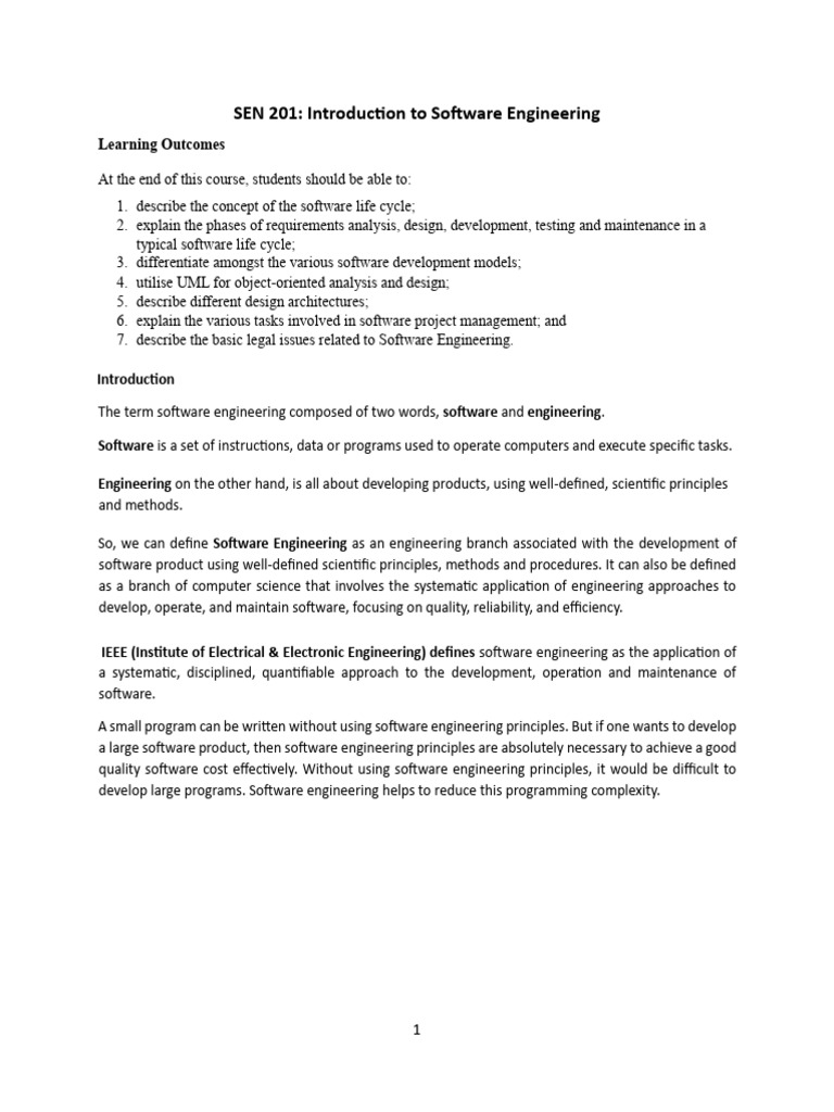 SEN 201 New | PDF
