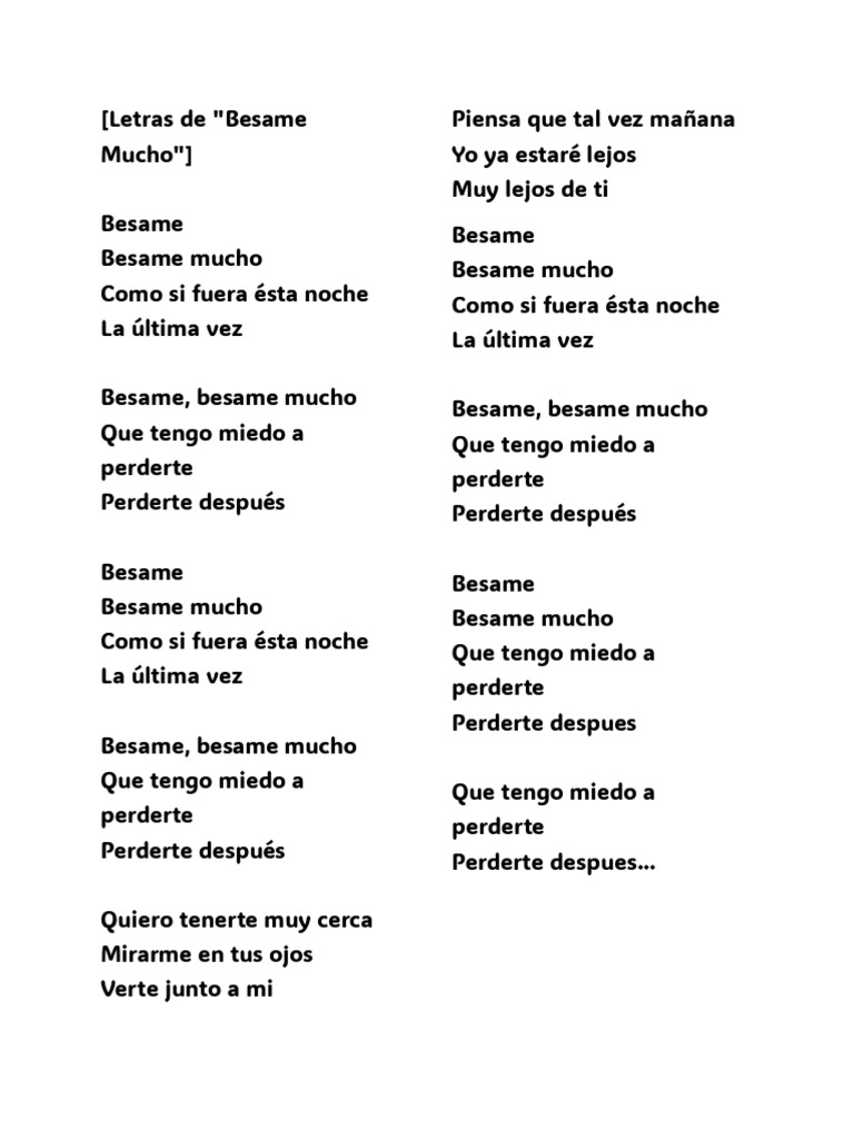 Besame Mucho | PDF