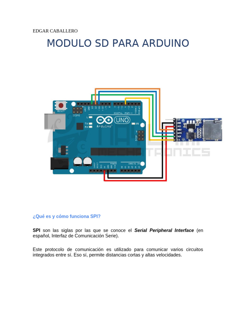 Modulo SD para Arduino | PDF | Informática | Ingeniería Informática