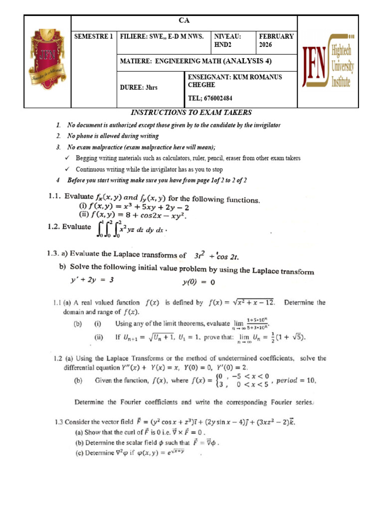 Ca Analysis 4 Swe 2 | PDF