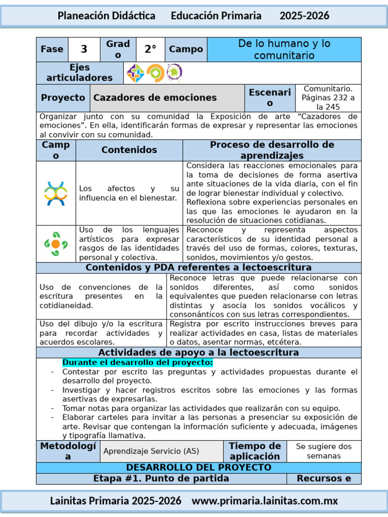 2do Grado Febrero - 03 Cazadores de Emociones (2025-2026) | PDF | Las ...