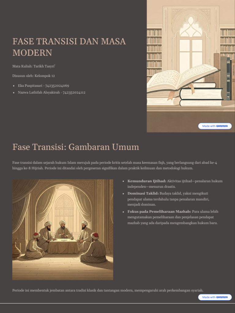 Fase Transisi Dan Masa Modern | PDF