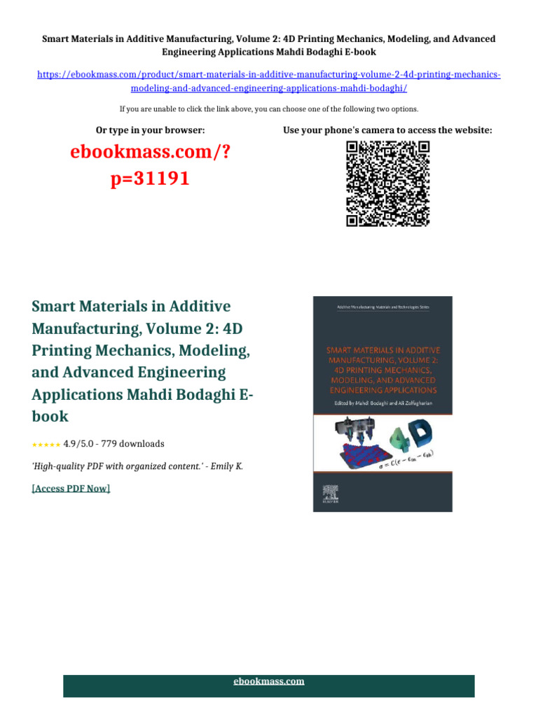 Smart Materials in Additive Manufacturing, Volume 2: 4D Printing ...