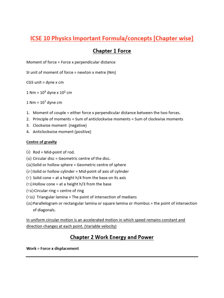 All Chapter Formulae and Concepts | PDF | Inductor | Transformer