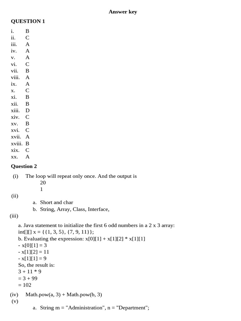 G10 Full Portion2 AnswerKey 2025-26-1 | PDF | Computing | Software ...