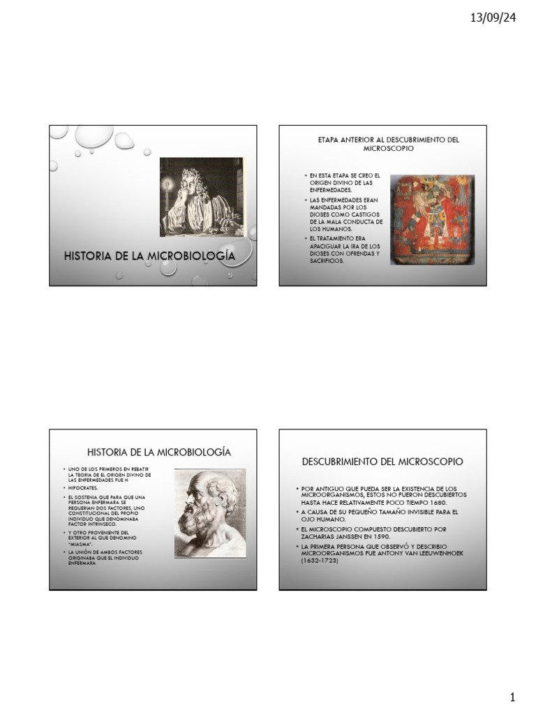 Historia de La Microbiología | PDF | Microorganismo | Microbiología
