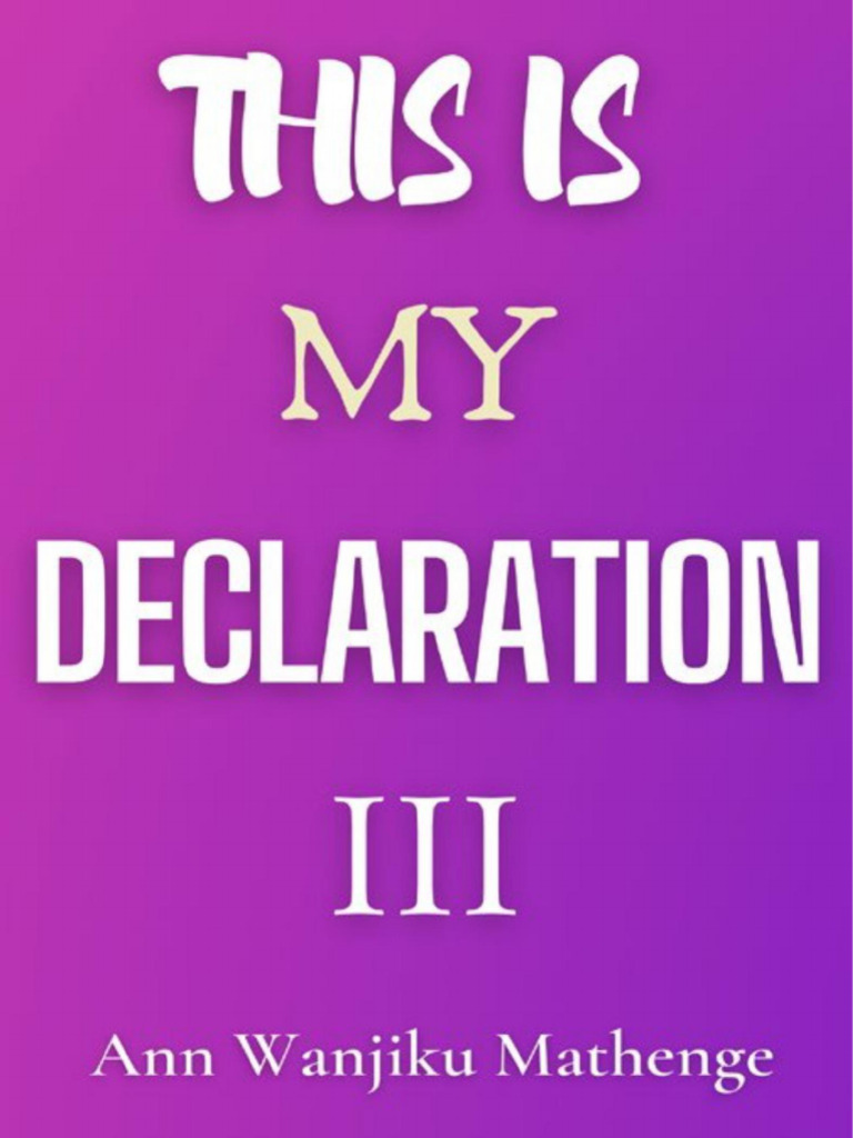 This Is My Declaration-Book III | PDF | Jesus | Religious Belief And ...