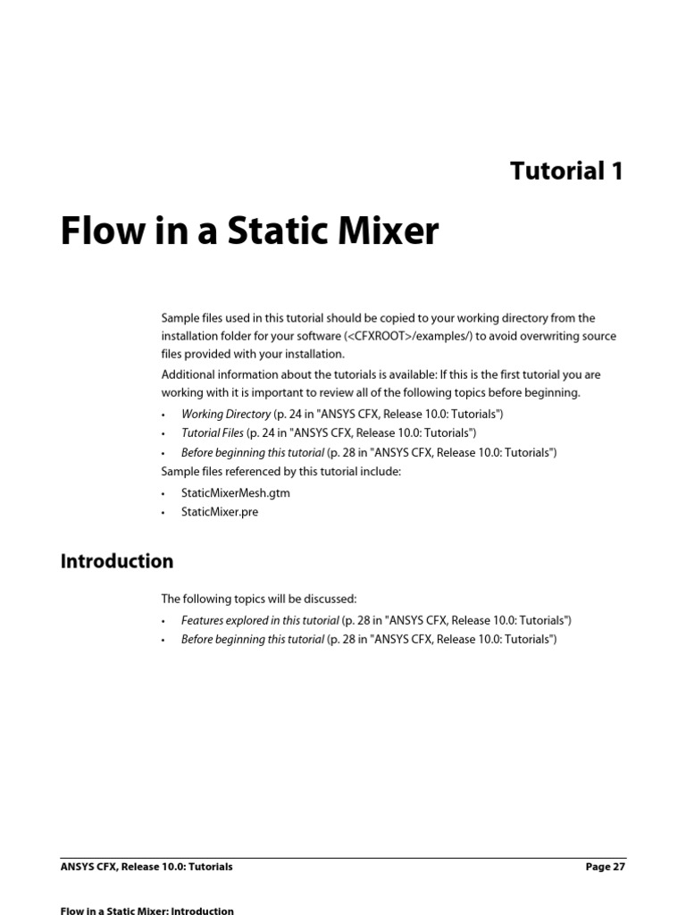 Static Mixer Flow Simulation Tutorial | PDF | Directory (Computing ...