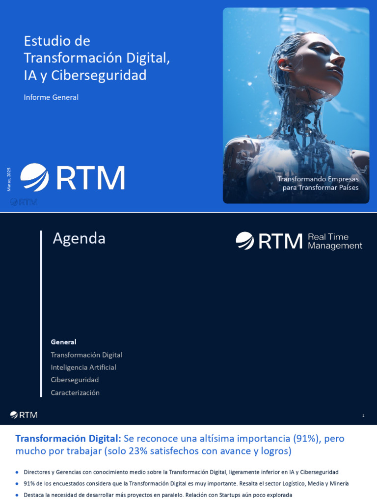 RTM Estudio de Transformación Digital, IA y Ciberseguridad 2025 | PDF ...