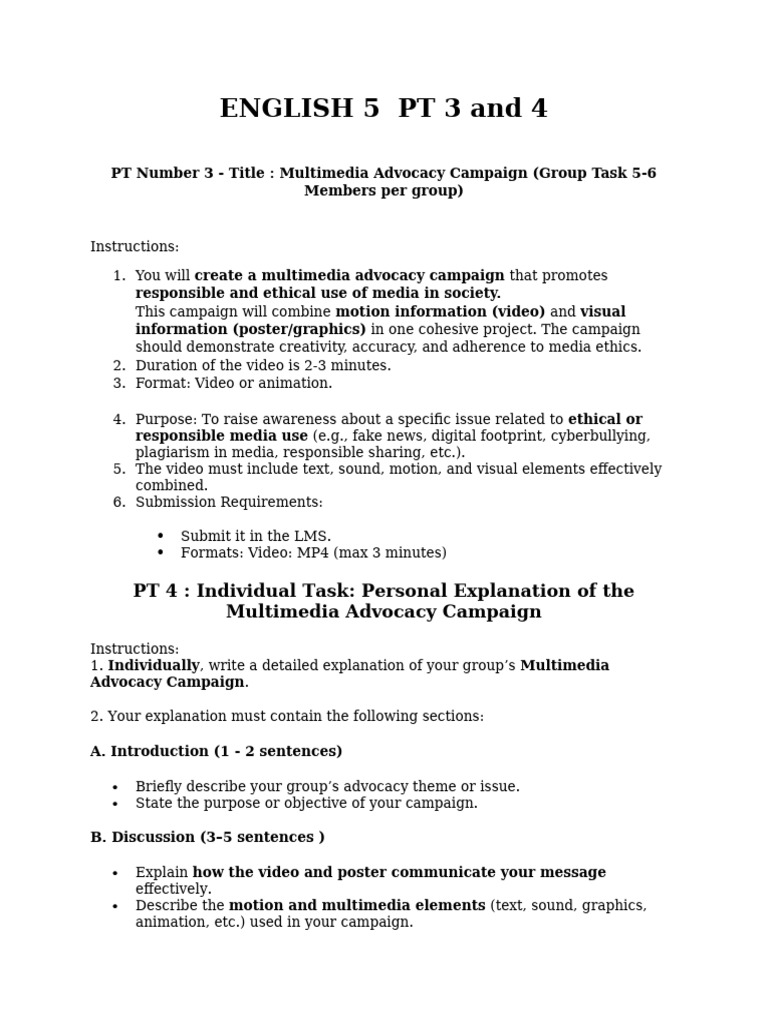 English 5 PT 3 and 4 | PDF
