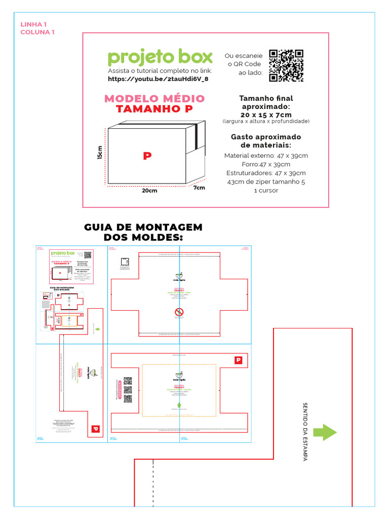 Projeto Box Molde P 20 X 15 X 7cm Wthorw | PDF