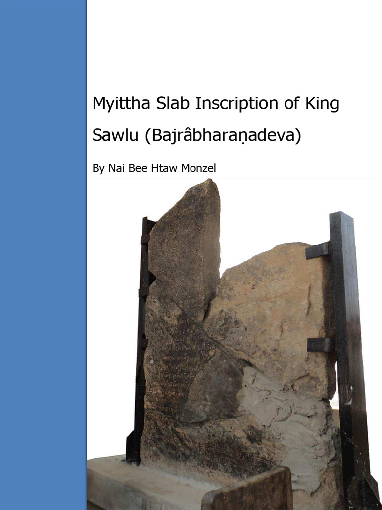 Myittha Slab Inscription of King Sawlu B | PDF | Pali | Languages Of Asia
