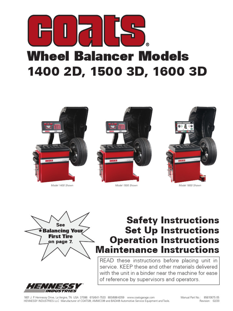 1500 Wheel Balancer | PDF | Personal Protective Equipment | Safety
