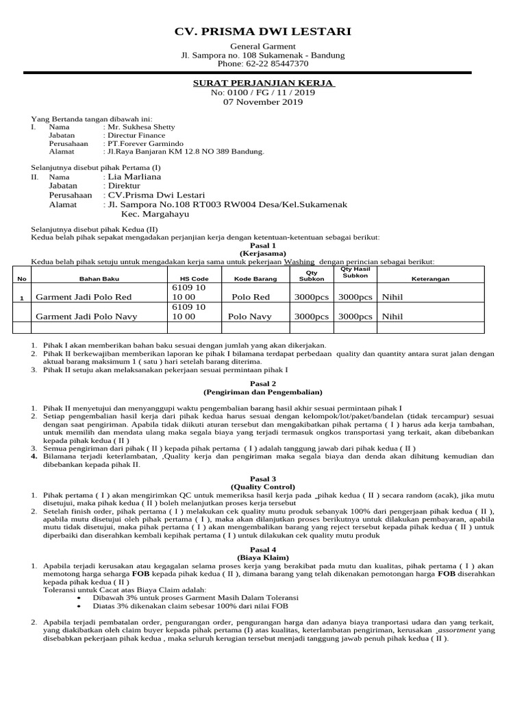 SPK PDL Ko Surat PDL | PDF