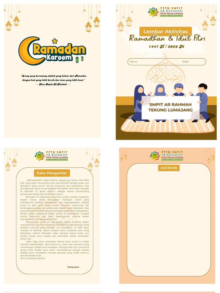 Jurnal Ramadhan 2026 | PDF