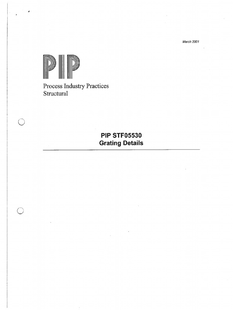 PIP Structural - Grating Details | PDF