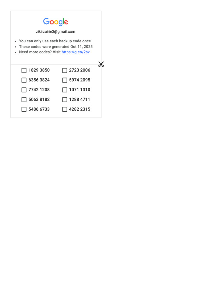 Backup Codes | PDF