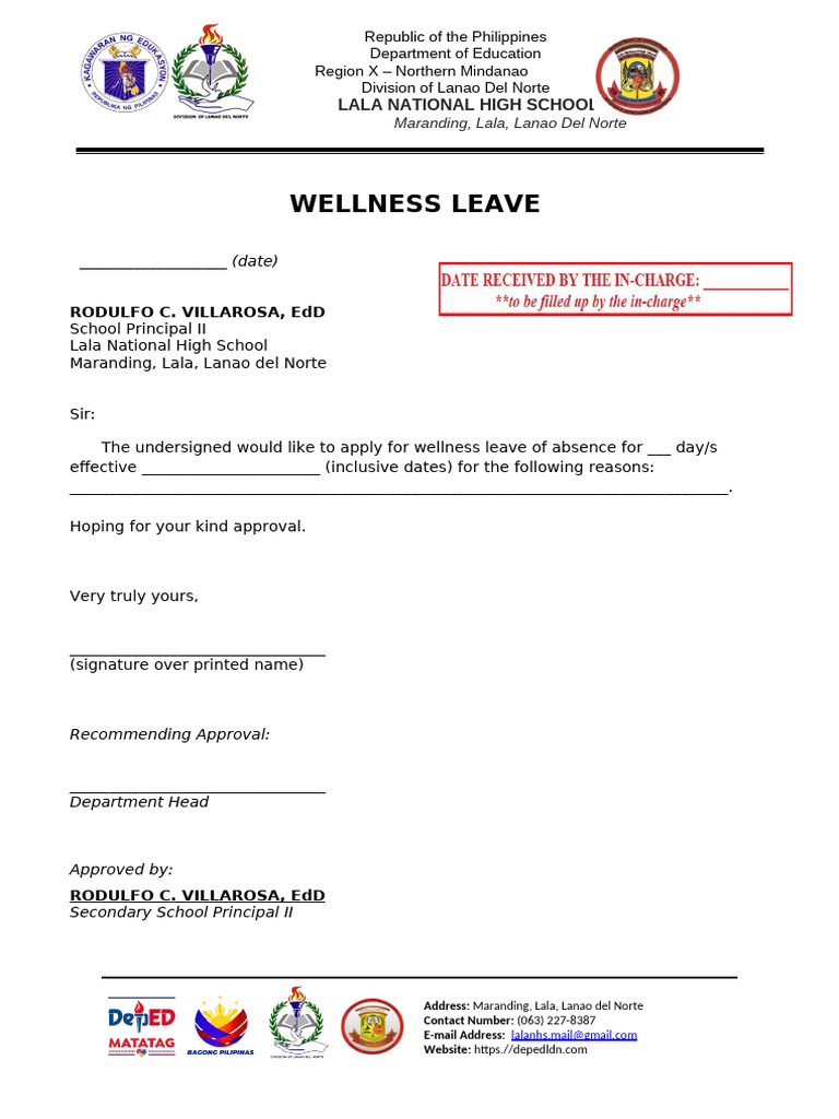 84 - Wellness Leave Form | PDF