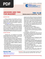 Anchors and Ties for Masonry Design | PDF | Masonry | Wall