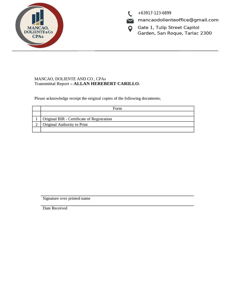 New Transmittal | PDF
