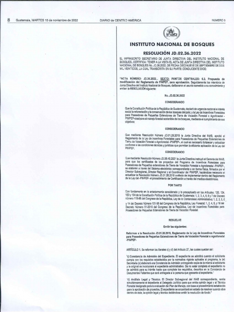 3 Reglamento Pinpep Modificacion Resolucion JD 02.36.2022 | PDF