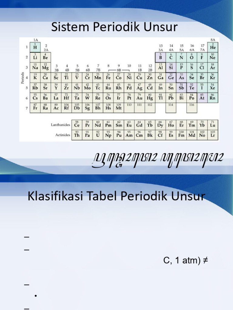 02 - Sistem Periodik Unsur | PDF