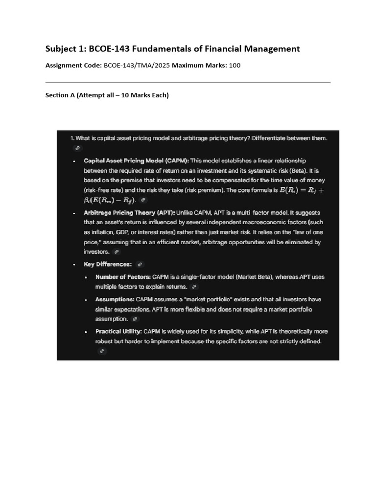 Sem 4 Assignment | PDF | Cost Of Capital | Dividend