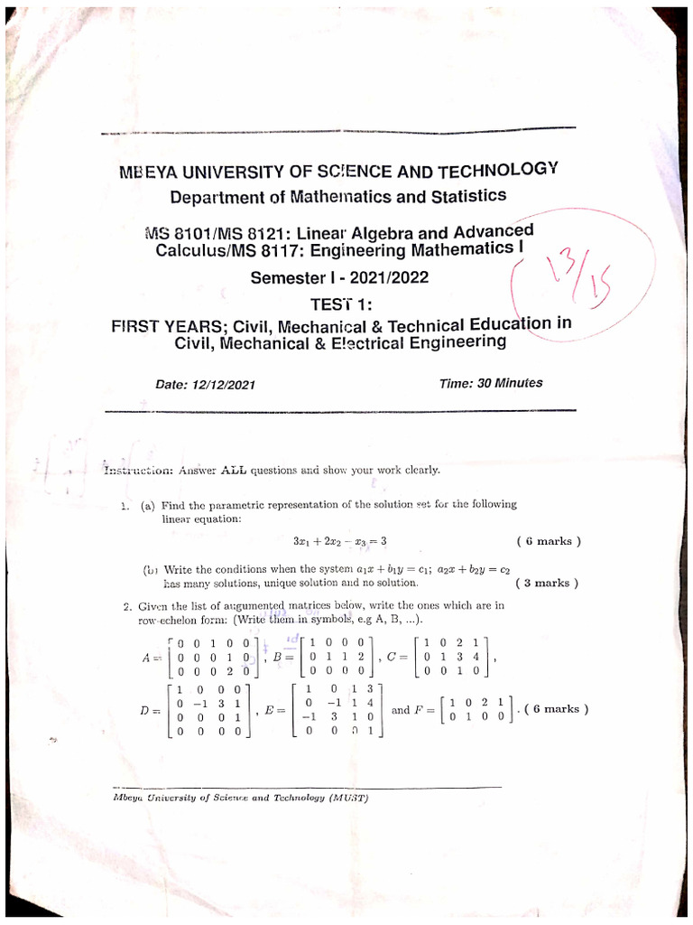 Test 1 and 2 Math | PDF