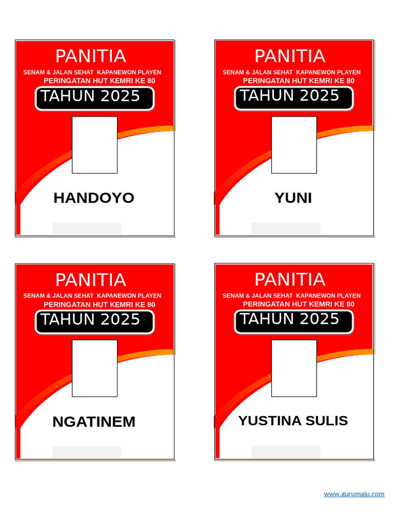 ID Card Panitia 2025 Edit | PDF