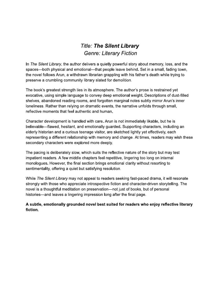 Silent Library | PDF