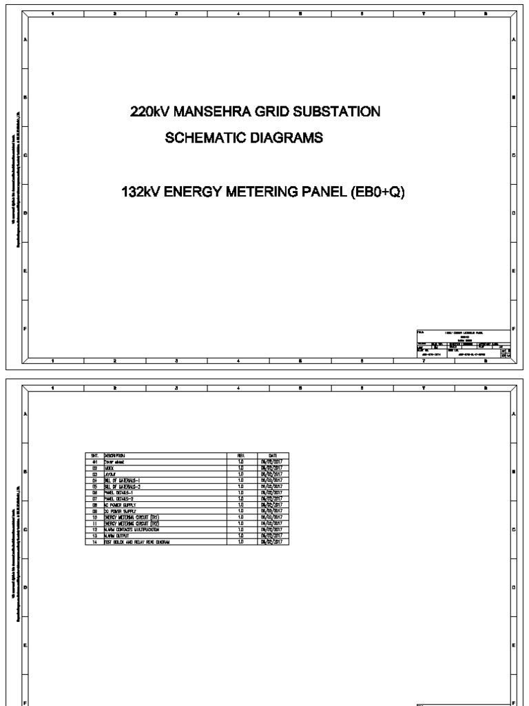 132kv Energy Metering Panel Eb0+q Drawing | PDF