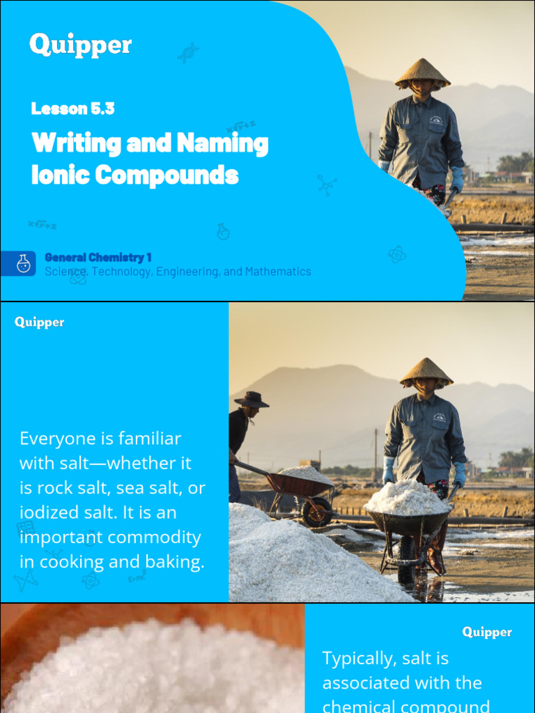 Writing and Naming Ionic Compounds | PDF | Ion | Salt (Chemistry)