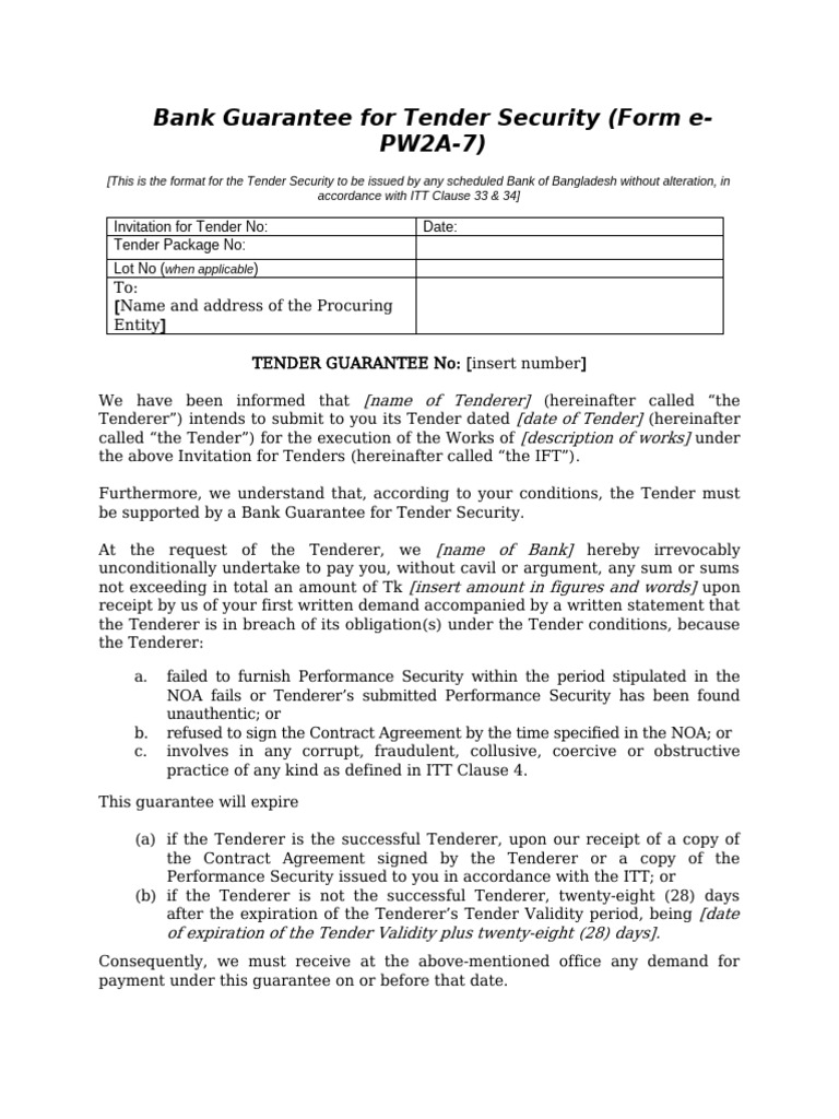 Tender and Contract Forms | PDF | Business Law | Common Law
