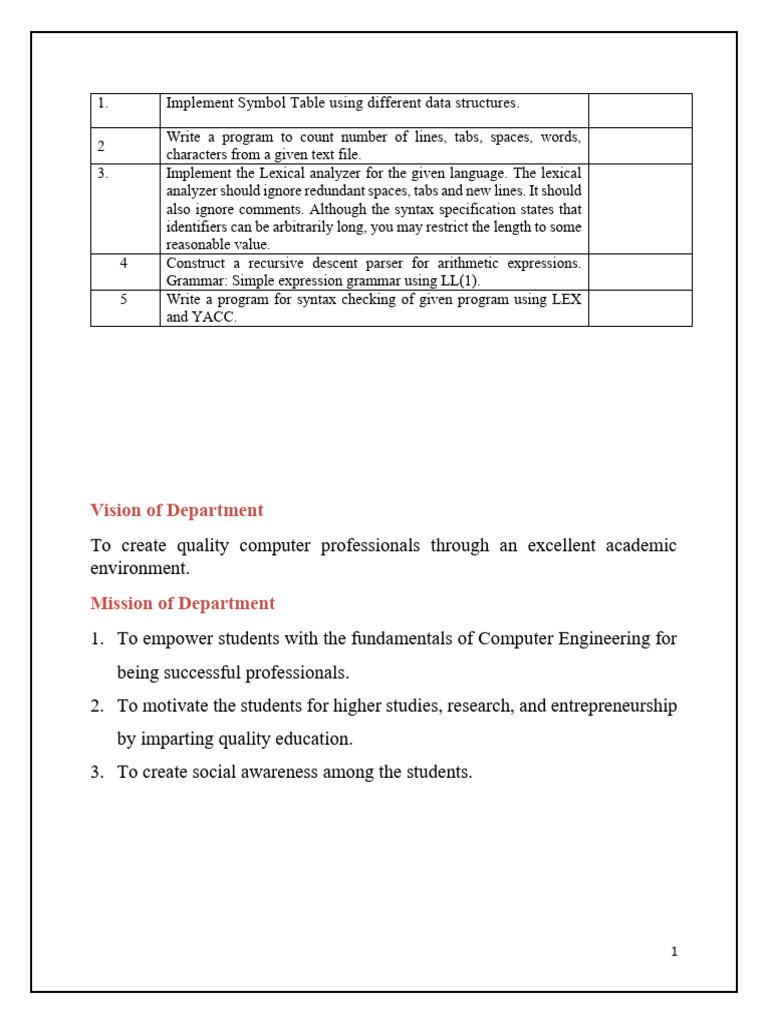 Writeup CD 1 To 5 Practicals | PDF | Parsing | Computer Program