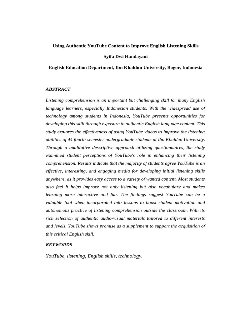 Syifa Dwi H - Final Uas Project | PDF | Learning | English As A Second ...