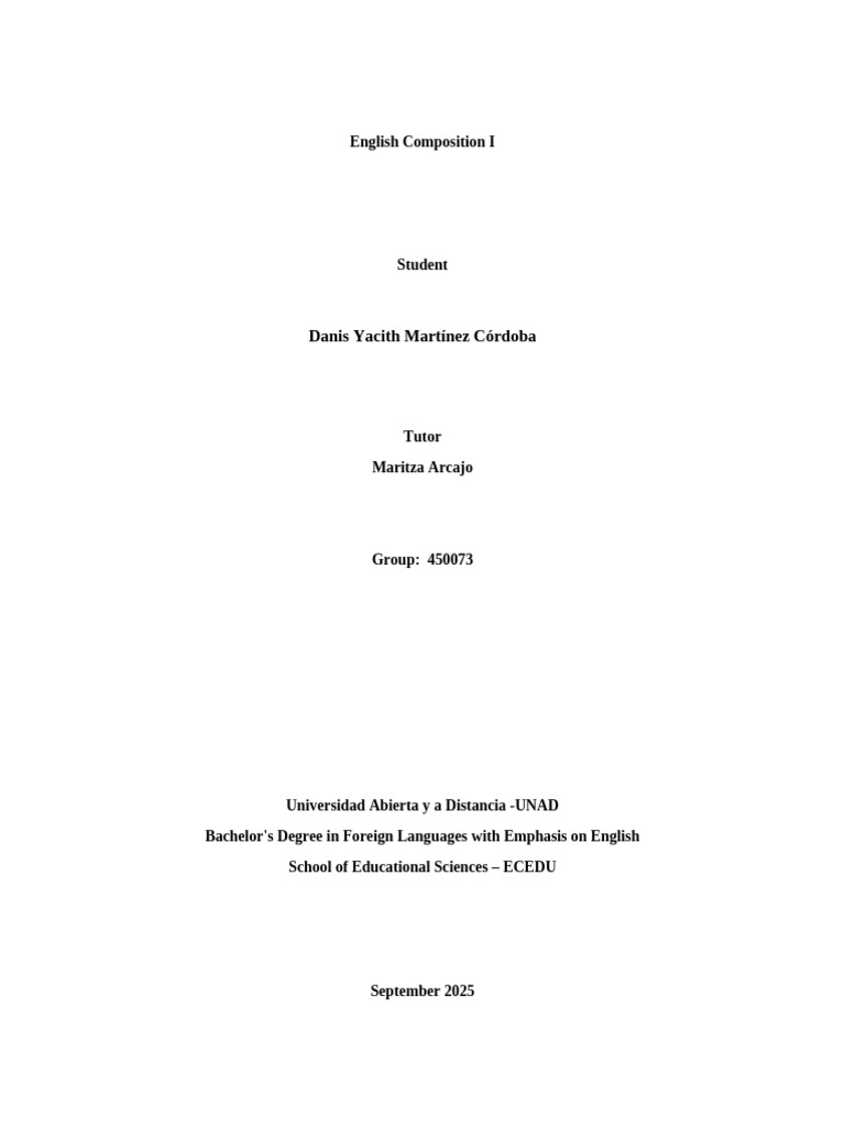 English Composition I Task 1 Unit 3 | PDF