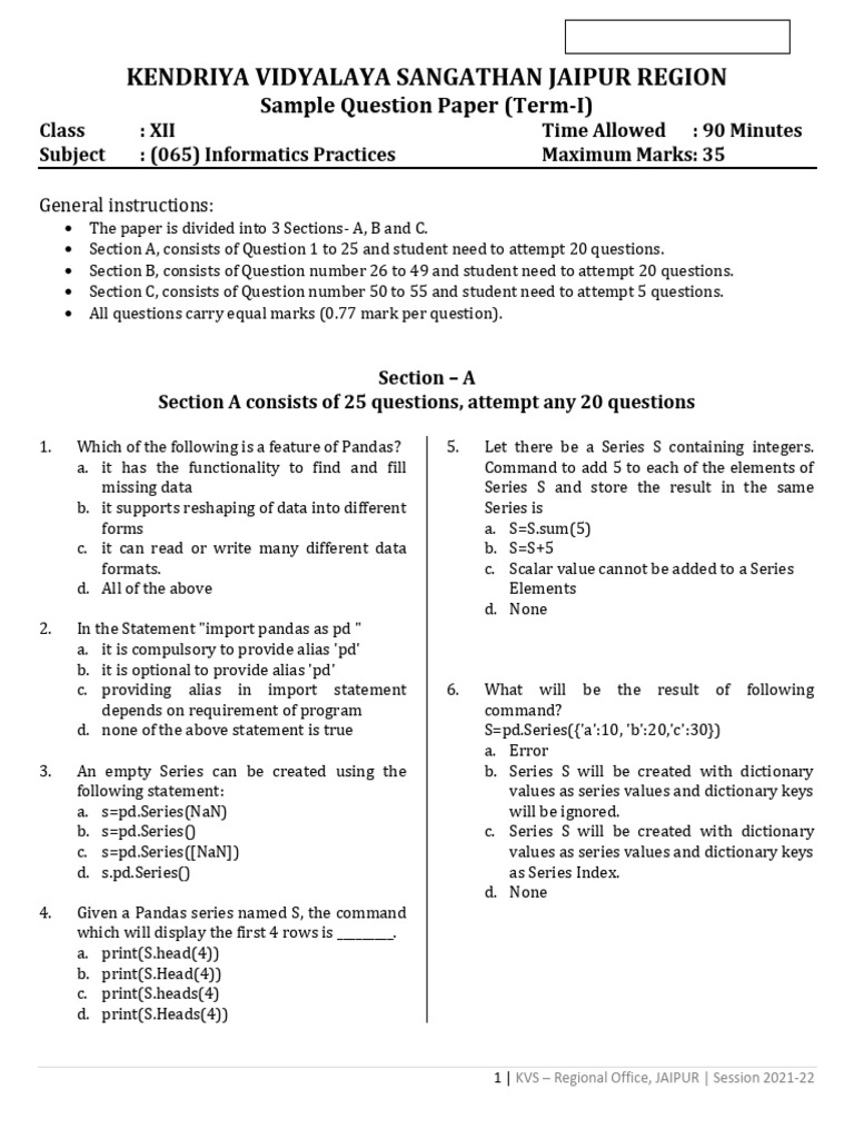 IP Set1 SQP&MS | PDF