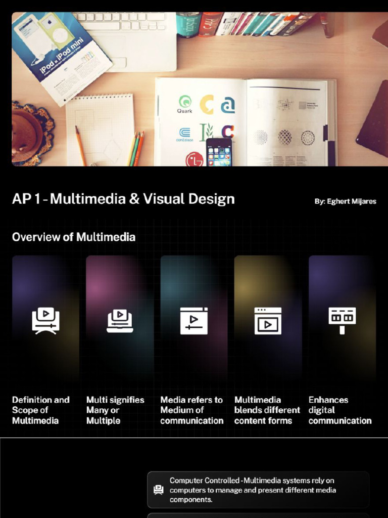AP1 Multimedia & Visual Design Topic 1 | PDF