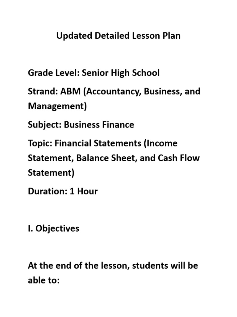 Detailed Lesson - Abm | PDF | Expense | Balance Sheet