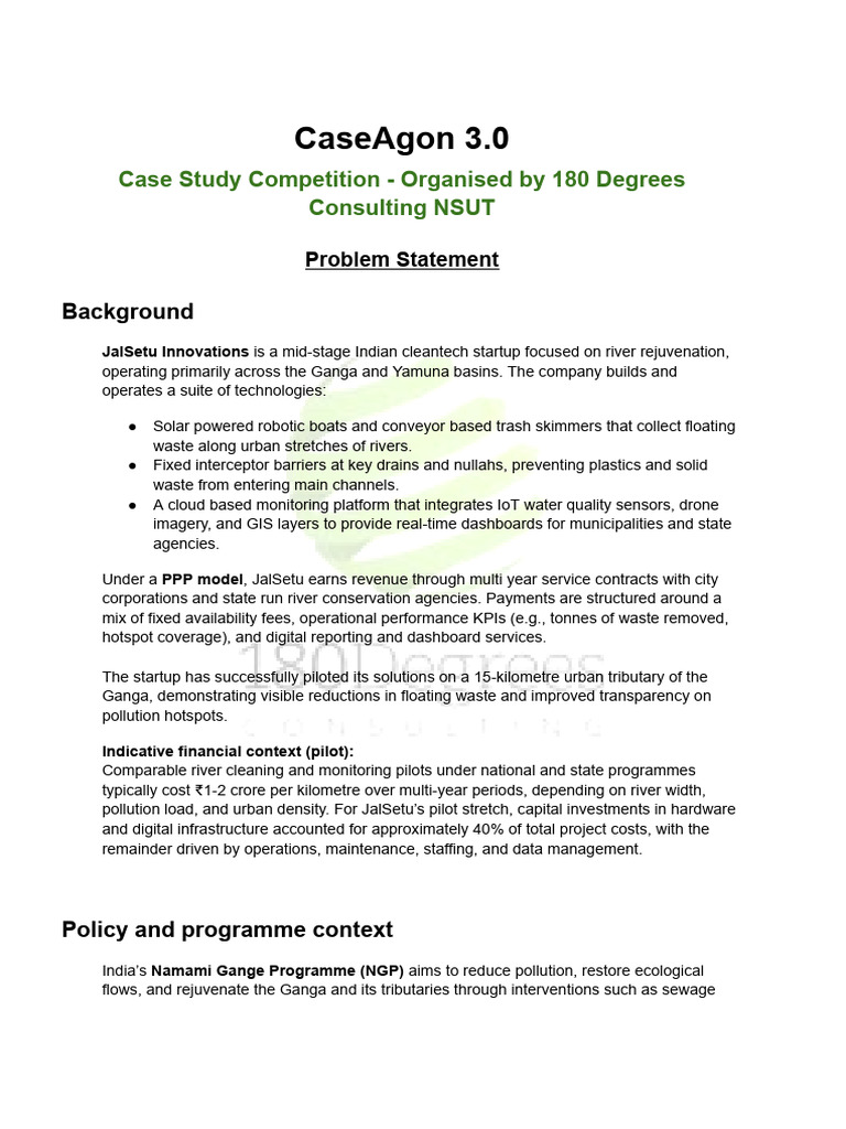CaseAgon 3.0 - Problem Statement | PDF | Governance | Performance Indicator