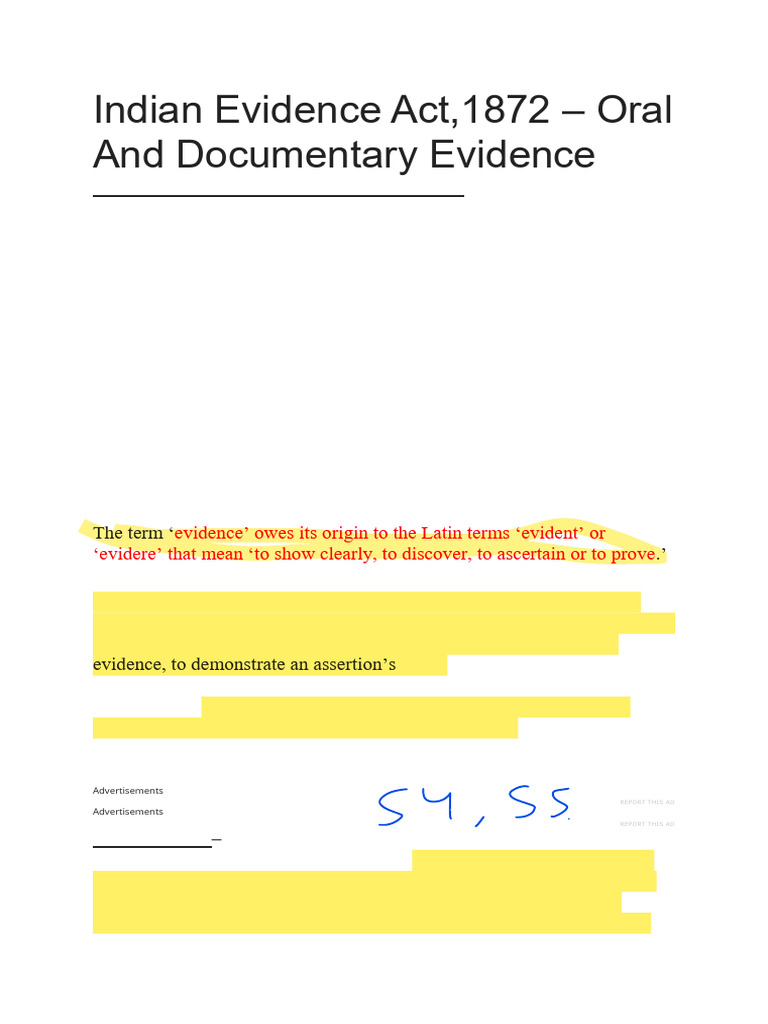 3c Oral and Documentary Evidence | PDF | Evidence (Law) | Witness