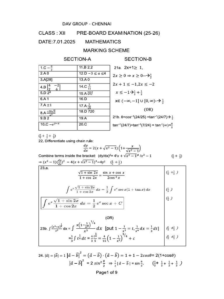 Class 12 Maths Ms | PDF