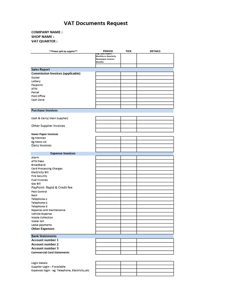 Vat Checklist | PDF